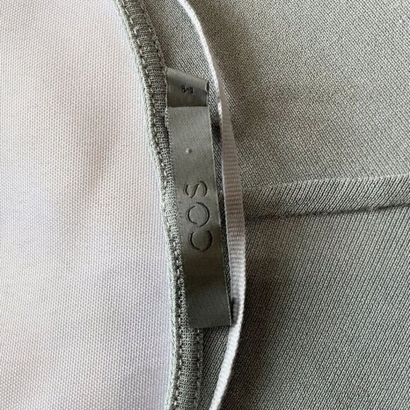 COS GREY ACETATE BLEND RELAXED DRAWSTRING GATHERED UTILITY DRESS - M - Picture 7 of 12